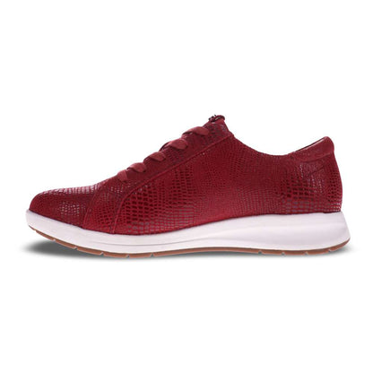 Athens Lace-Up Casual Sneaker - Cherry Lizard