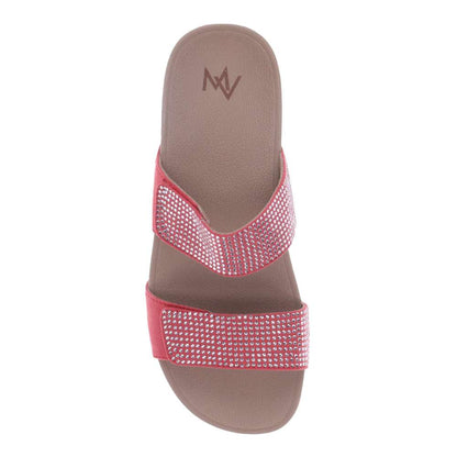 Avoca Slide - Coral Rhinestone