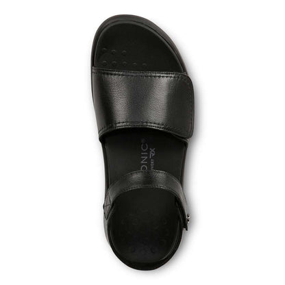 Awaken Recovery Sandal - Black Leather