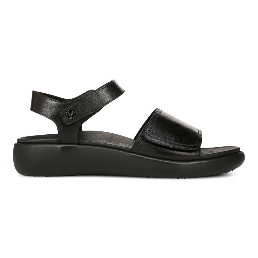 Awaken Recovery Sandal - Black Leather