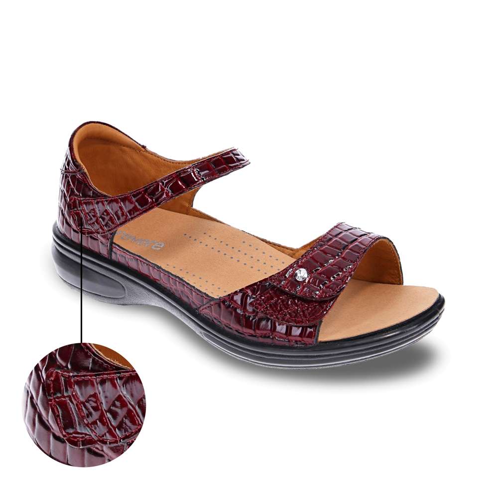 Bali Closed Heel Sandal - Red Croc
