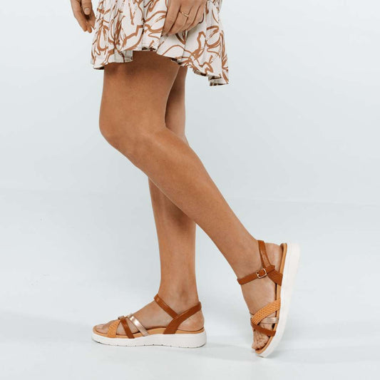 Lifestyle image for Banks Sandal - Tan Multi