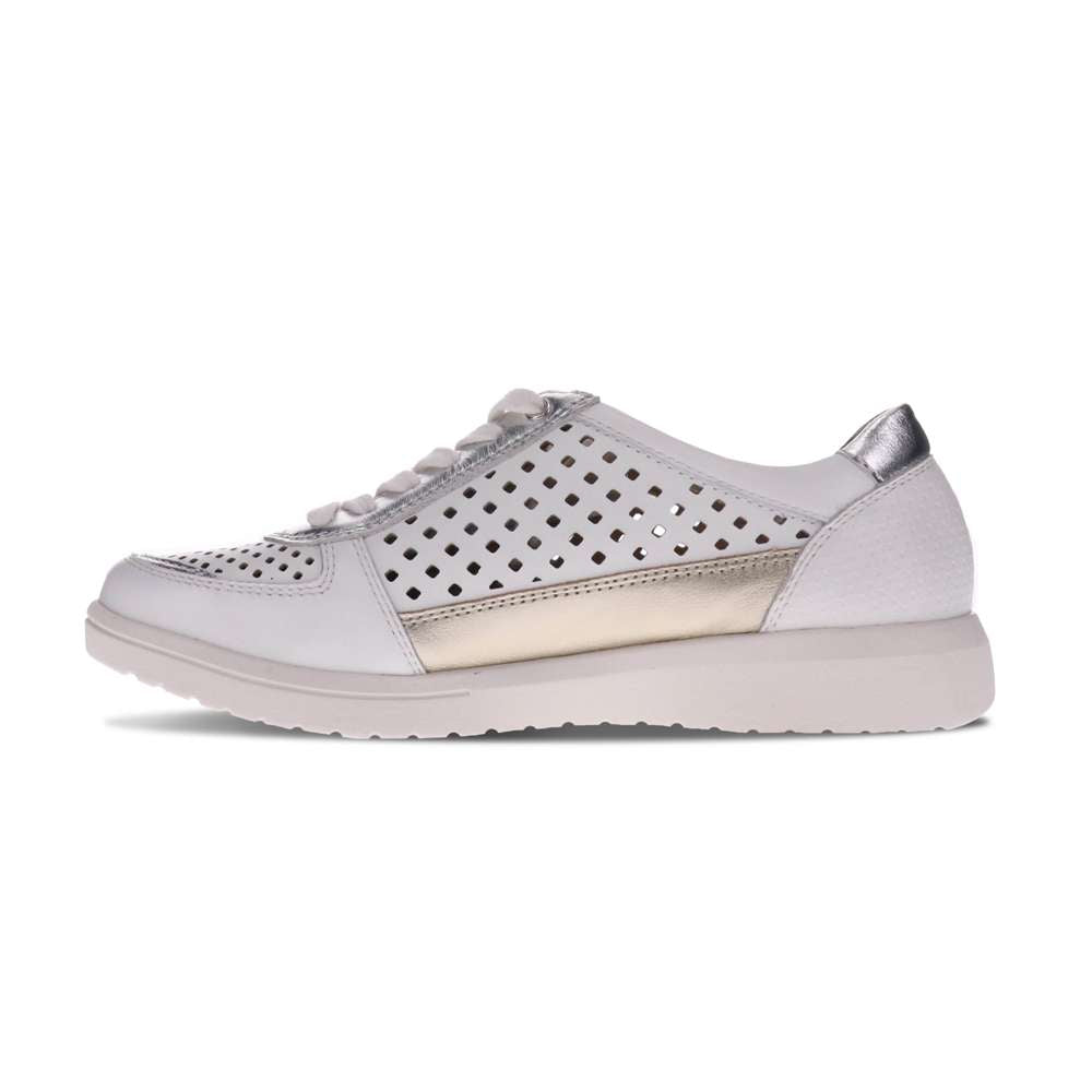 Baxley Zip Casual Sneaker - White/Silver