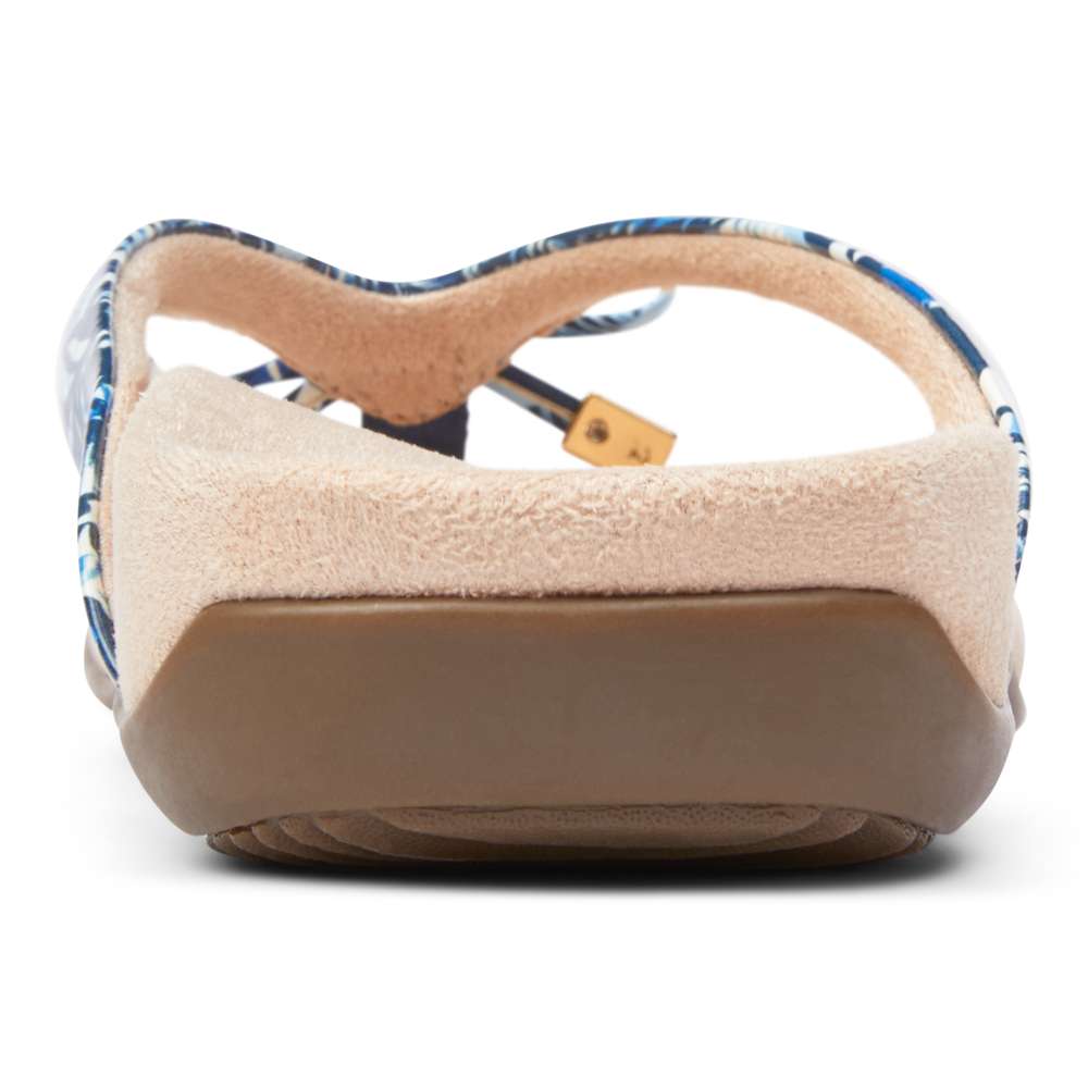 Bella Toe Post Sandal - Blue Palm