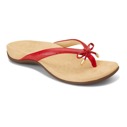 Bella Toe Post Sandal - Red Lizard