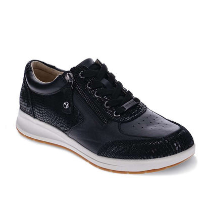 Boston Zip Casual Sneaker - Black Perf