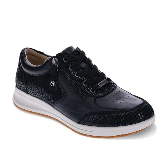 Boston Zip Casual Sneaker - Black Perf