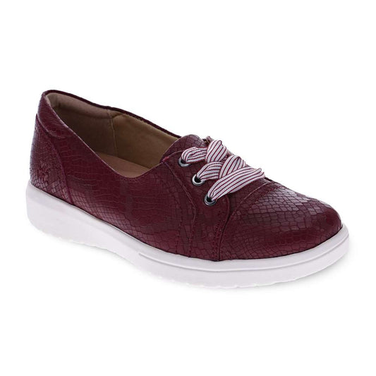 Bridgette Slip-On Casual Sneaker - Burgundy Snake