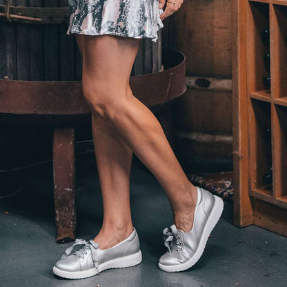 Bridgette Slip-On Casual Sneaker - Silver