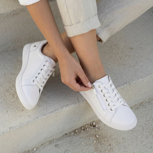 Lifestyle image for Brisbane Zip Casual Sneaker - White