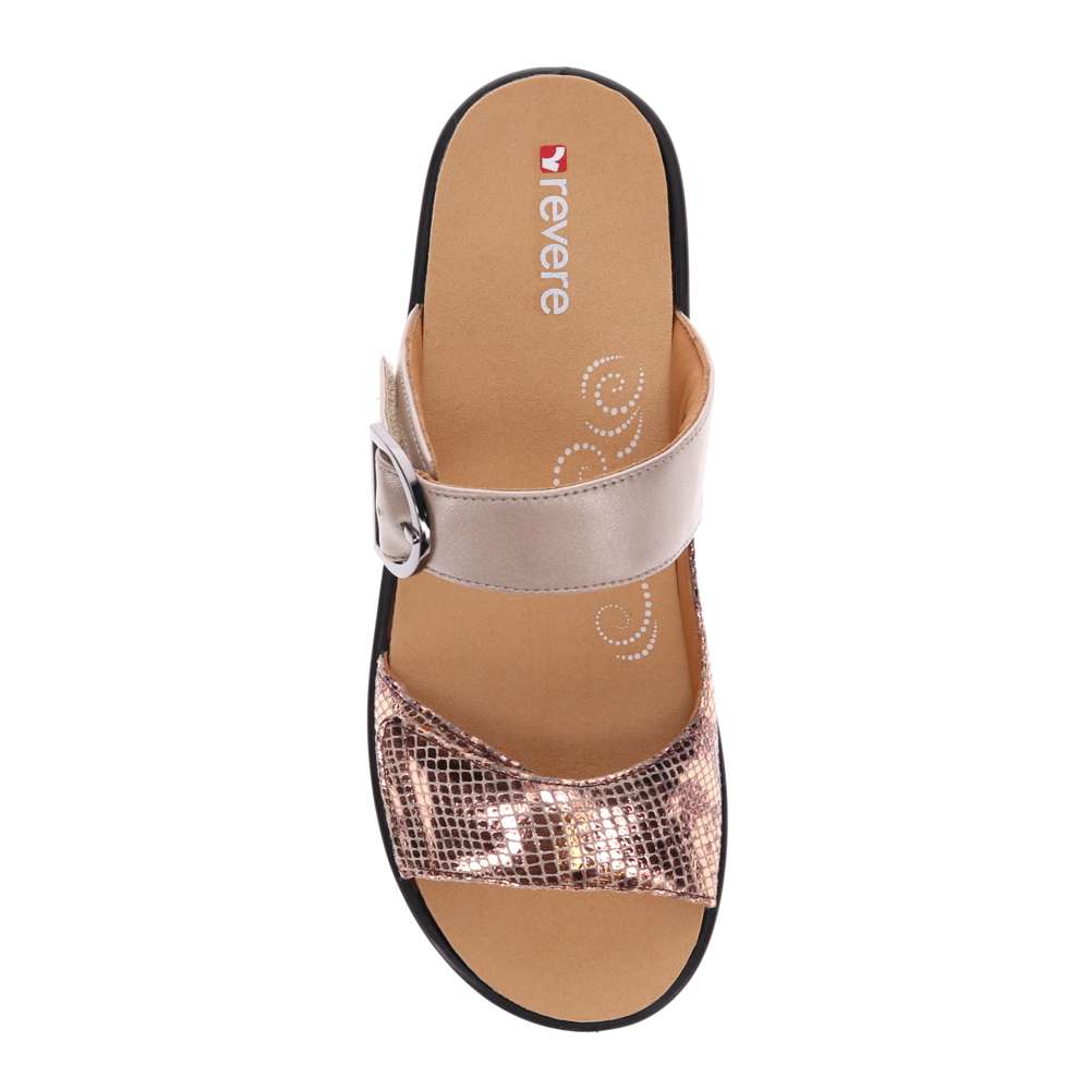 Calais Slide - Champagne/ Bronze Snake