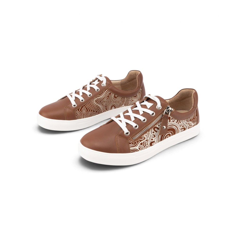 Cara Kard Print Casual Sneaker - Purnululu Rust