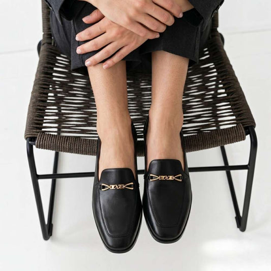 Lifestyle image for Cecilia Loafer - Black Tumbled