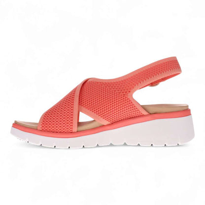 Celia Wedge Sandal - Coral
