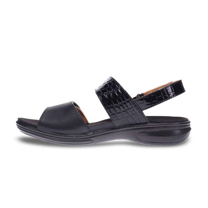 Como Adjustable Slingback Sandal - Black Croc