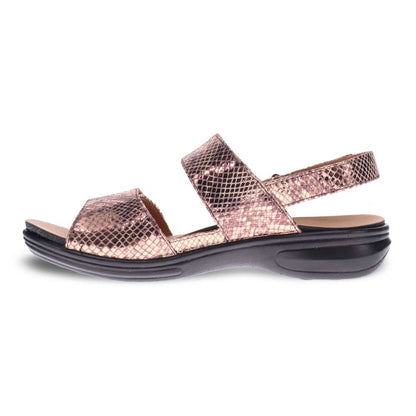 Como Adjustable Slingback Sandal - Bronze Snake