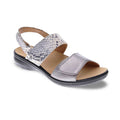 Como Adjustable Slingback Sandal - Gunmetal/Natural Snake