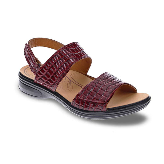 Como Adjustable Slingback Sandal - Red Croc
