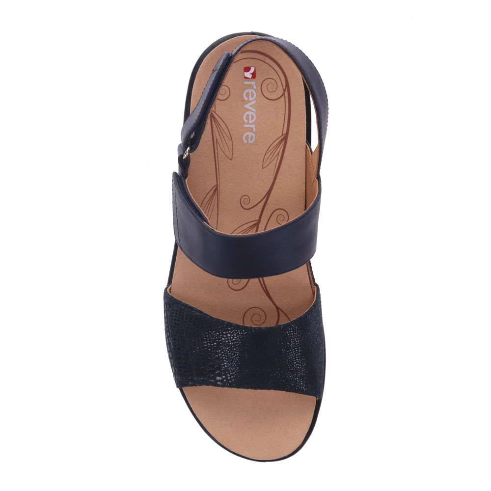 Como Adjustable Slingback Sandal - Sapphire/Navy Lizard