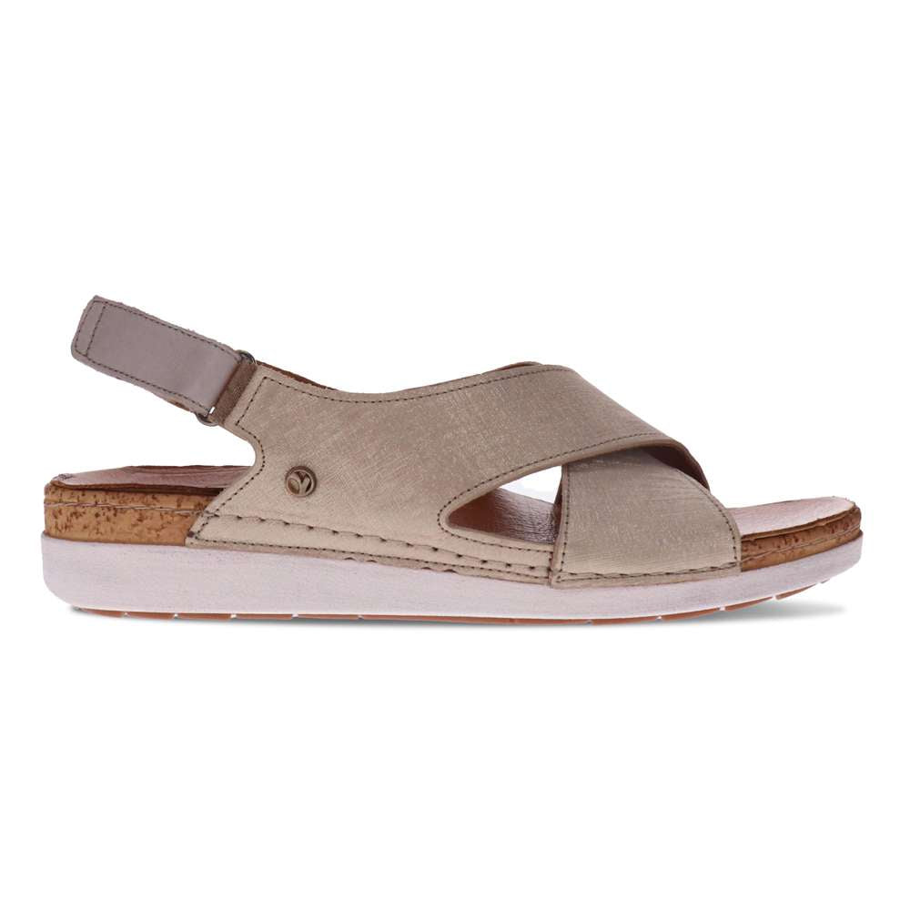 Cottesloe Slingback Sandal - Gold Linen