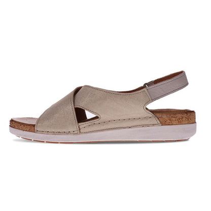 Cottesloe Slingback Sandal - Gold Linen