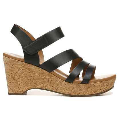 Cynthia Wedge Sandal - Black