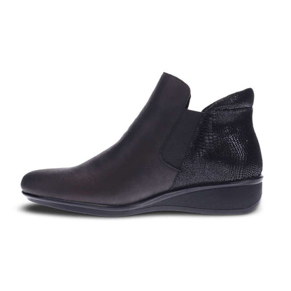 Damascus Wedged Boot - Onyx/Black Lizard