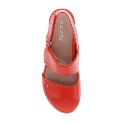 Deanne Wedge Sandal - Tangerine