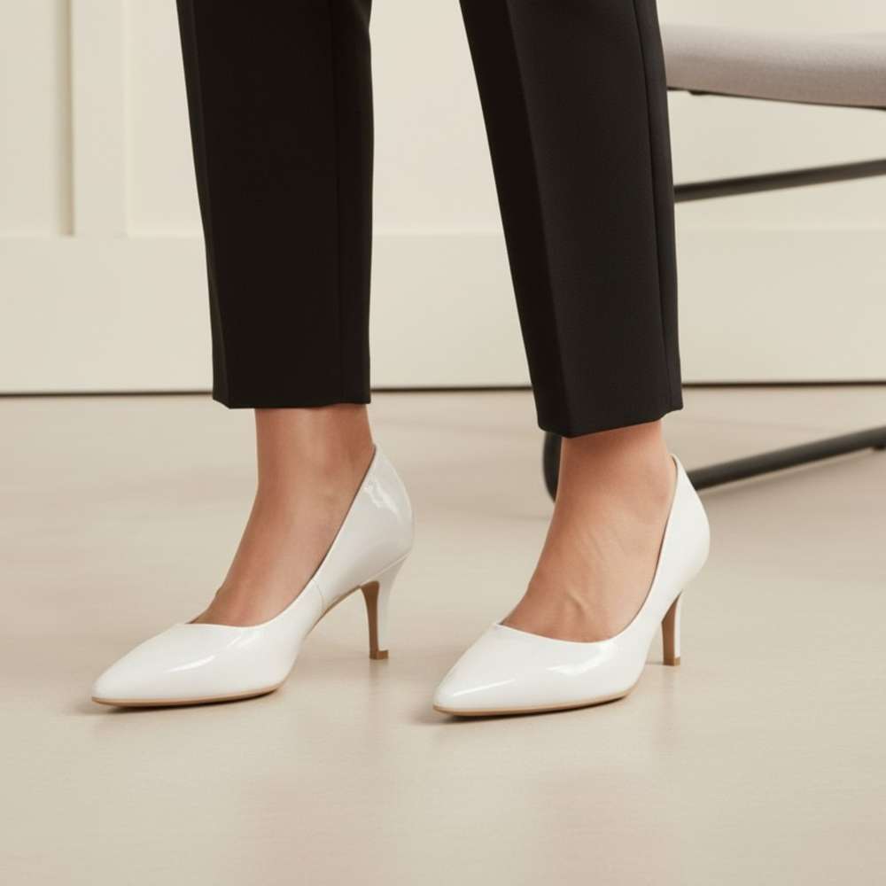 Everly Kitten Heel - Warm White