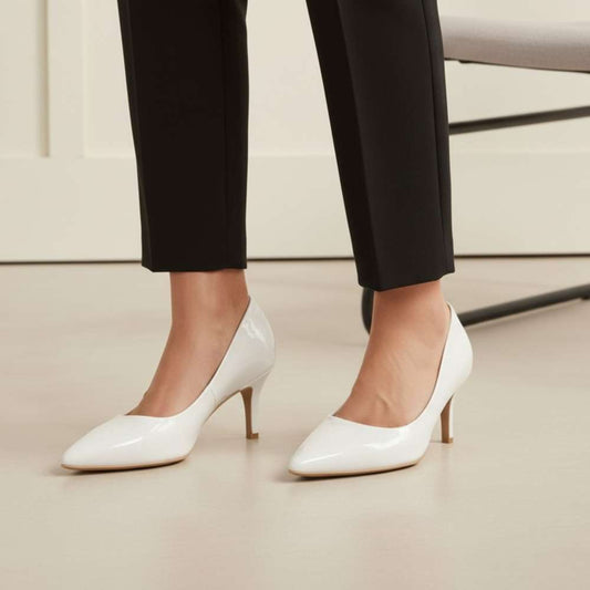 Lifestyle image for Everly Kitten Heel - Warm White