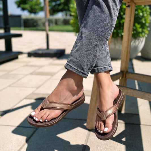 Lifestyle image for Focus Women's Active Toe Post Sandal - Bronze