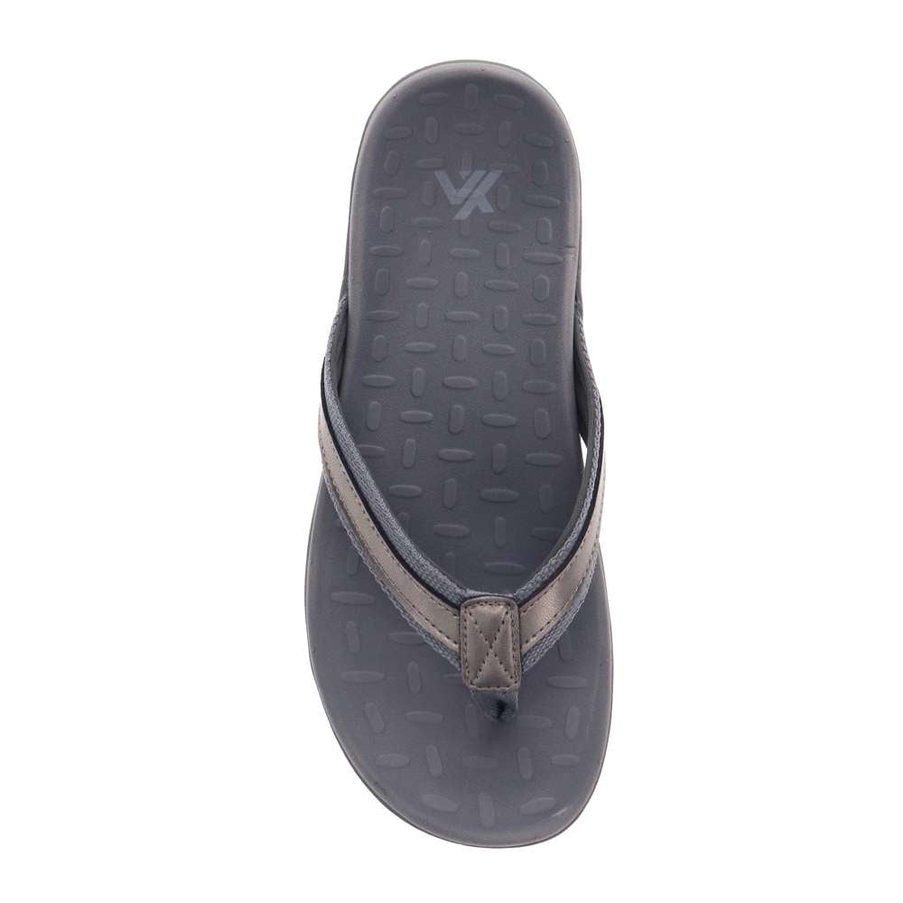 Focus Women's Active Toe Post Sandal - Pewter Metallic