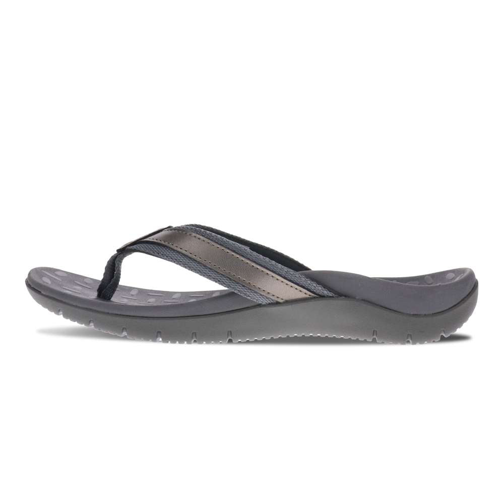 Focus Women's Active Toe Post Sandal - Pewter Metallic