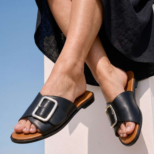 Lifestyle image for Forrest Slide - Black Leather