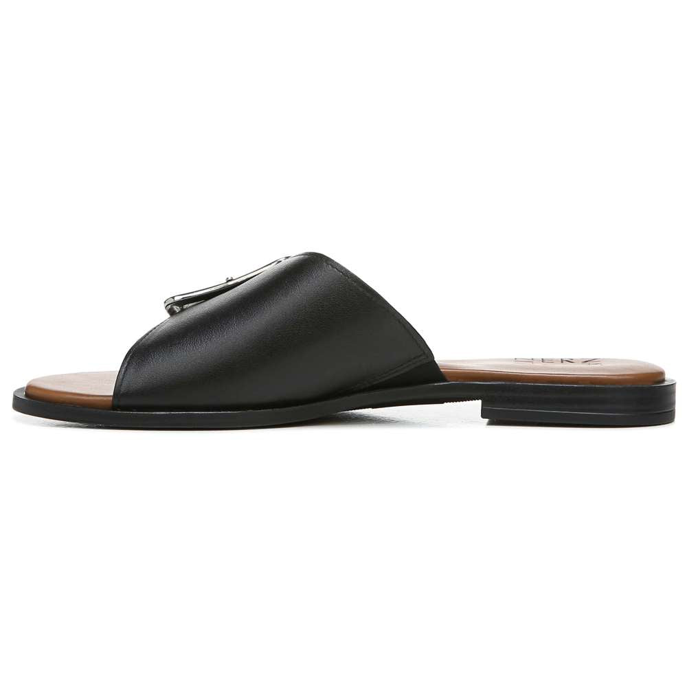Forrest Slide - Black Leather