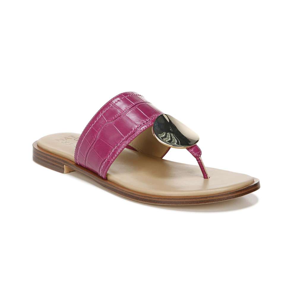 Frankie Toe Post Sandal - Hibiscus Croc