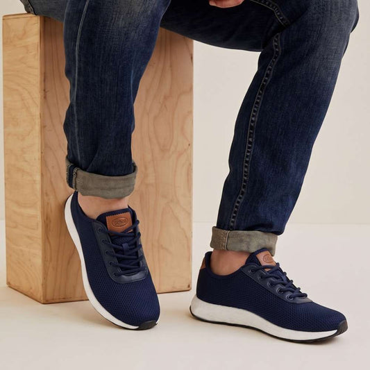 Lifestyle image for Freddie Lace-Up Casual Sneaker - Navy
