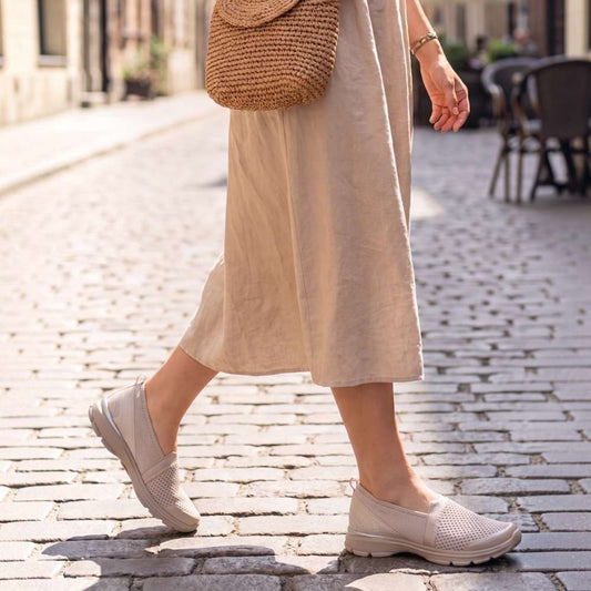 Lifestyle image for Freedom Slip-On Active Sneaker - Champagne