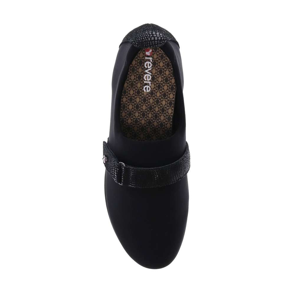 Genoa Stretch Loafer - Black/Black Lizard