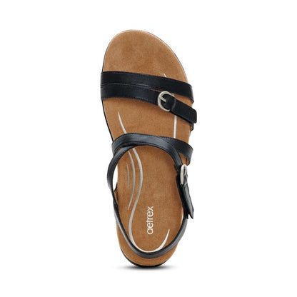 Hadley Adjustable Strap Sandal - Black