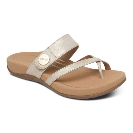 Izzy Slide Sandal - Light Gold