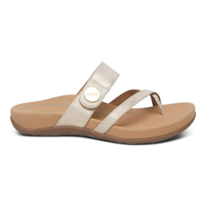 Izzy Slide Sandal - Light Gold