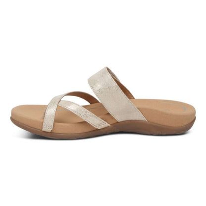 Izzy Slide Sandal - Light Gold
