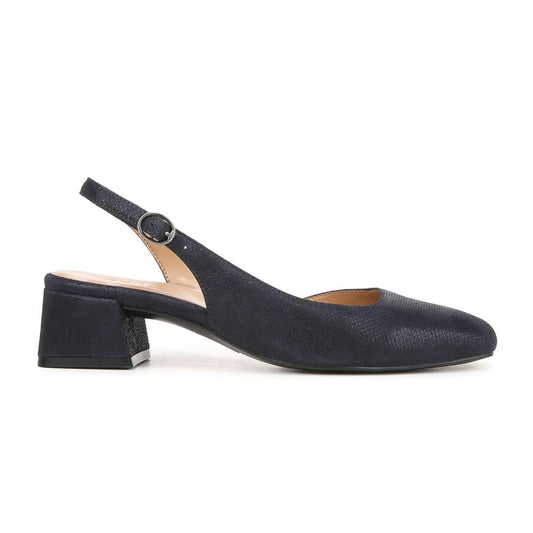 Jayla Slingback Heeled Sandal - Istmo Navy