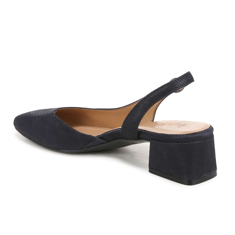 Jayla Slingback Heeled Sandal - Istmo Navy