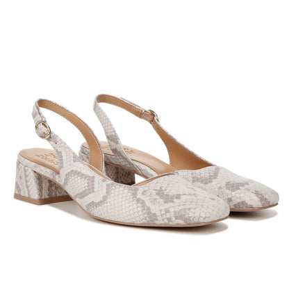 Jayla Slingback Heeled Sandal - White Multi