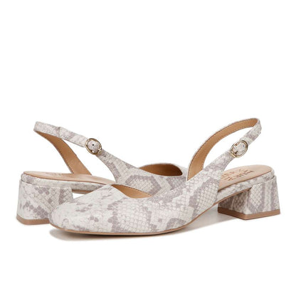 Jayla Slingback Heeled Sandal - White Multi