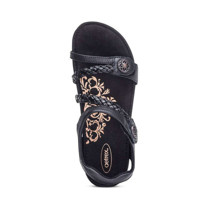 Jillian Braided Strap Sandal - Black