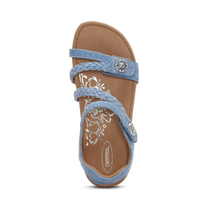 Jillian Braided Strap Sandal - Denim