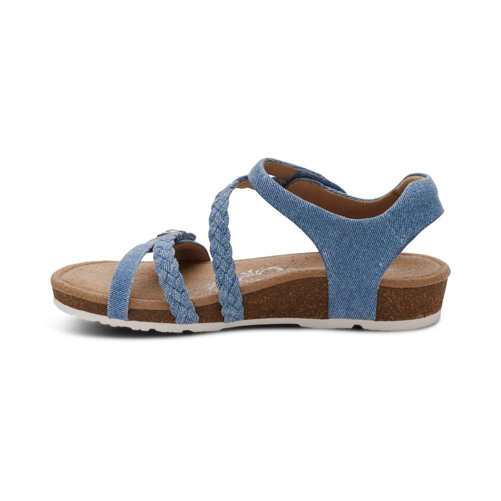 Jillian Braided Strap Sandal - Denim